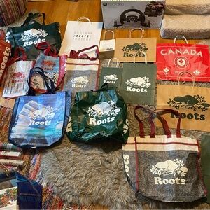 ROOTS shopping bags